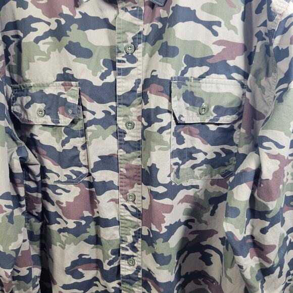 Schmidt Workwear Men's Camouflage Button Front Shirt Size 2XT 101625-1228 - Picture 4 of 7